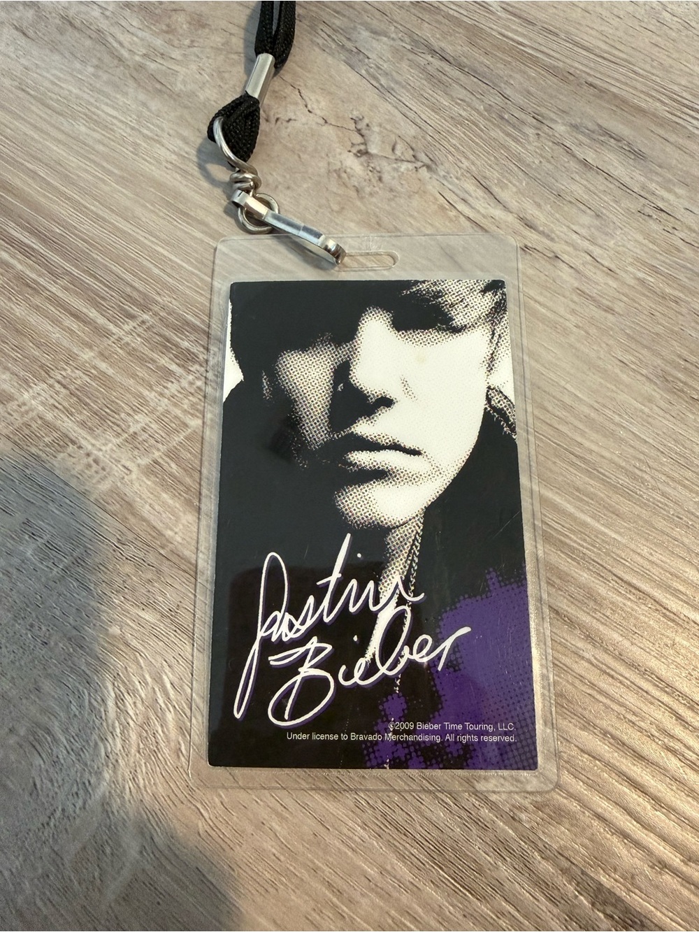 Vintage Justin Bieber My World Tour Concert Lanyard Keychain Pins 2010